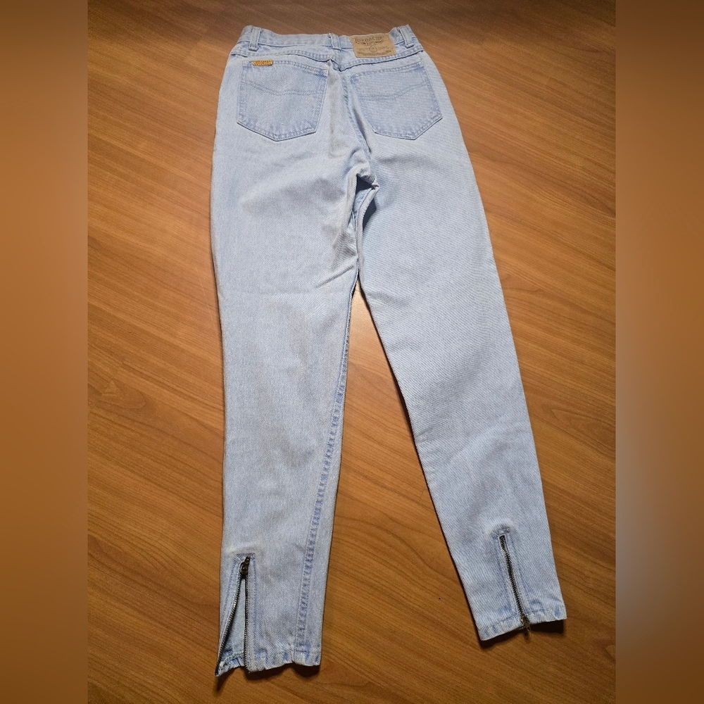 Jordache 90s Zip Back Ankle Light Blue Women's Jeans Size 9